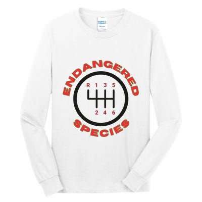 Endangered Species Manual Gearbox Stick Shift 6 Speed Tall Long Sleeve T-Shirt