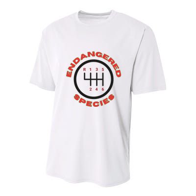 Endangered Species Manual Gearbox Stick Shift 6 Speed Youth Performance Sprint T-Shirt
