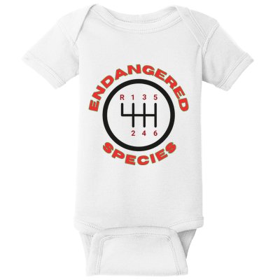 Endangered Species Manual Gearbox Stick Shift 6 Speed Baby Bodysuit