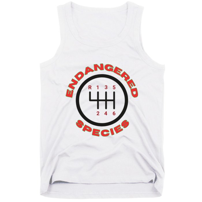 Endangered Species Manual Gearbox Stick Shift 6 Speed Tank Top