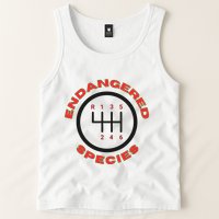 Endangered Species Manual Gearbox Stick Shift 6 Speed Tank Top