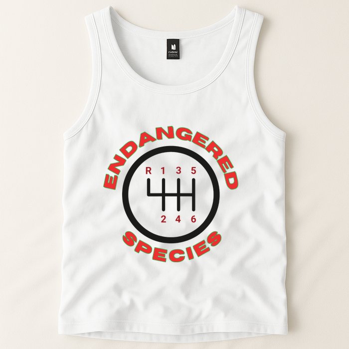 Endangered Species Manual Gearbox Stick Shift 6 Speed Tank Top