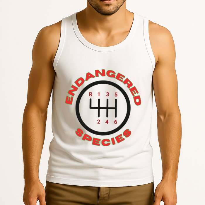 Endangered Species Manual Gearbox Stick Shift 6 Speed Tank Top