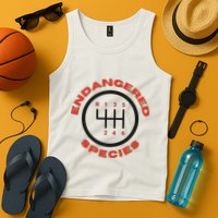 Endangered Species Manual Gearbox Stick Shift 6 Speed Tank Top