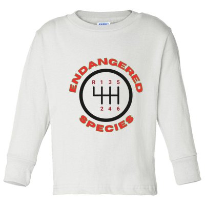 Endangered Species Manual Gearbox Stick Shift 6 Speed Toddler Long Sleeve Shirt