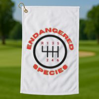 Endangered Species Manual Gearbox Stick Shift 6 Speed Golf Towel