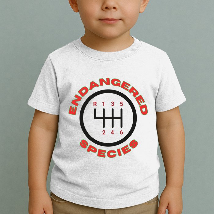 Endangered Species Manual Gearbox Stick Shift 6 Speed Toddler T-Shirt