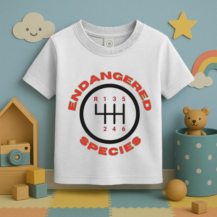 Endangered Species Manual Gearbox Stick Shift 6 Speed Toddler T-Shirt