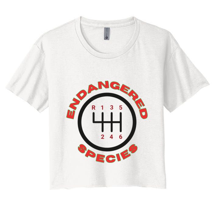 Endangered Species Manual Gearbox Stick Shift 6 Speed Crop Top