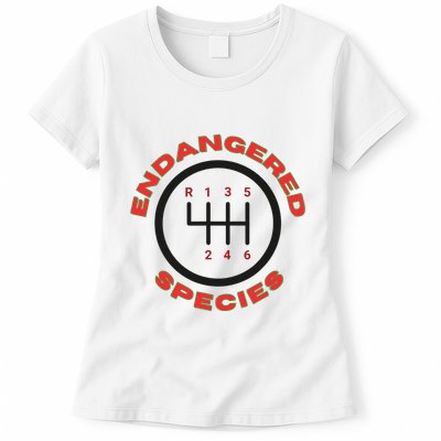 Endangered Species Manual Gearbox Stick Shift 6 Speed Womens T-Shirt