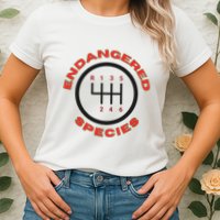 Endangered Species Manual Gearbox Stick Shift 6 Speed Womens T-Shirt