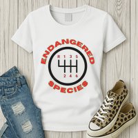 Endangered Species Manual Gearbox Stick Shift 6 Speed Womens T-Shirt