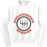 Endangered Species Manual Gearbox Stick Shift 6 Speed Kids Sweatshirt