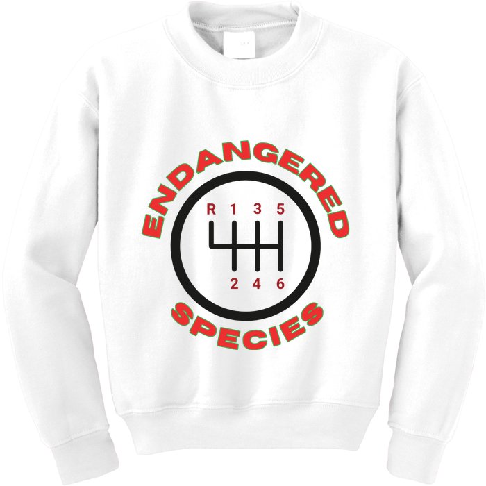 Endangered Species Manual Gearbox Stick Shift 6 Speed Kids Sweatshirt