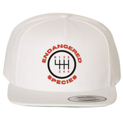 Endangered Species Manual Gearbox Stick Shift 6 Speed Wool Snapback Cap