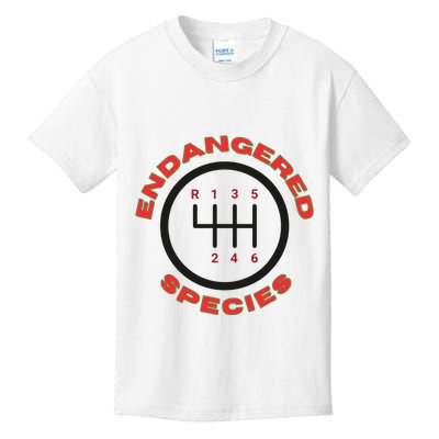 Endangered Species Manual Gearbox Stick Shift 6 Speed Kids T-Shirt