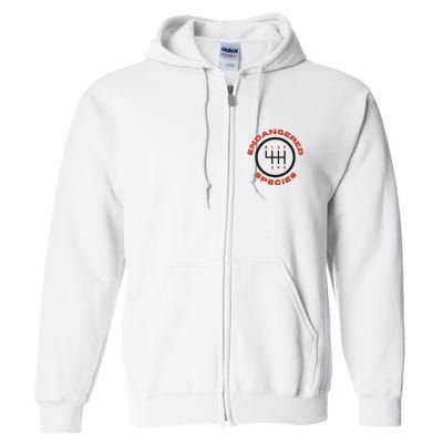 Endangered Species Manual Gearbox Stick Shift 6 Speed Full Zip Hoodie