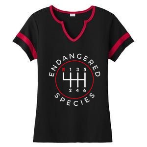 Endangered Species Manual Gearbox Stick Shift 6 Speed Ladies Halftime Notch Neck Tee