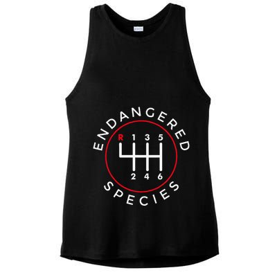 Endangered Species Manual Gearbox Stick Shift 6 Speed Ladies PosiCharge Tri-Blend Wicking Tank