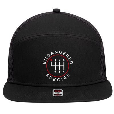 Endangered Species Manual Gearbox Stick Shift 6 Speed 7 Panel Mesh Trucker Snapback Hat