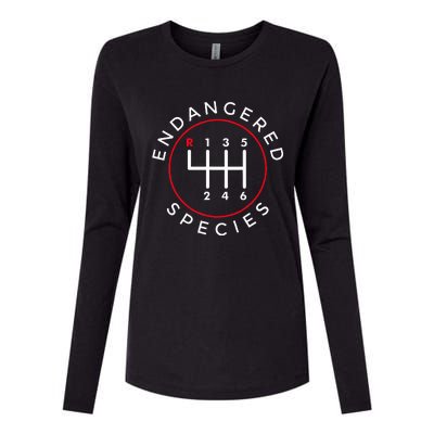 Endangered Species Manual Gearbox Stick Shift 6 Speed Womens Cotton Relaxed Long Sleeve T-Shirt