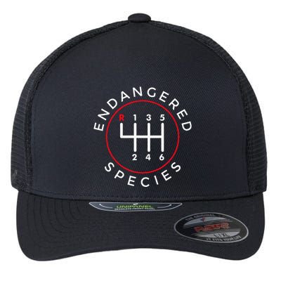 Endangered Species Manual Gearbox Stick Shift 6 Speed Flexfit Unipanel Trucker Cap