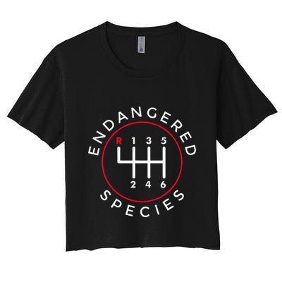 Endangered Species Manual Gearbox Stick Shift 6 Speed Crop Top