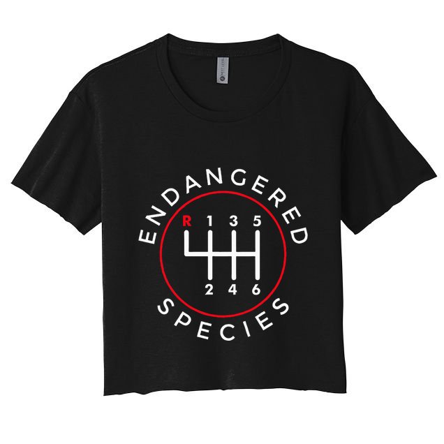 Endangered Species Manual Gearbox Stick Shift 6 Speed Crop Top