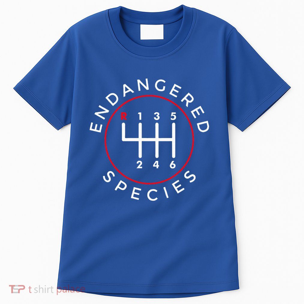Endangered Species Manual Gearbox Stick Shift 6 Speed Tall T-Shirt