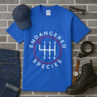 Endangered Species Manual Gearbox Stick Shift 6 Speed Tall T-Shirt