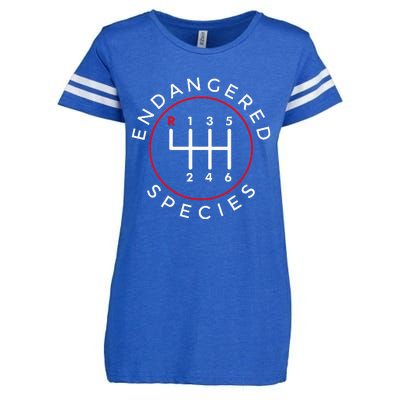 Endangered Species Manual Gearbox Stick Shift 6 Speed Enza Ladies Jersey Football T-Shirt