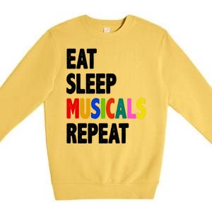 Eat Sleep Musicals Repeat Premium Crewneck Sweatshirt