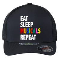 Eat Sleep Musicals Repeat Flexfit Unipanel Trucker Cap