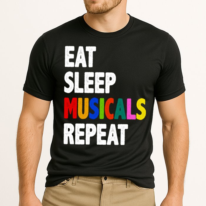 Eat Sleep Musicals Repeat Cooling Performance Crew T-Shirt