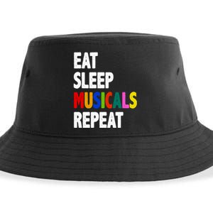 Eat Sleep Musicals Repeat Sustainable Bucket Hat