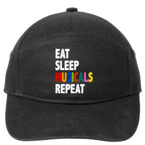 Eat Sleep Musicals Repeat 7-Panel Snapback Hat