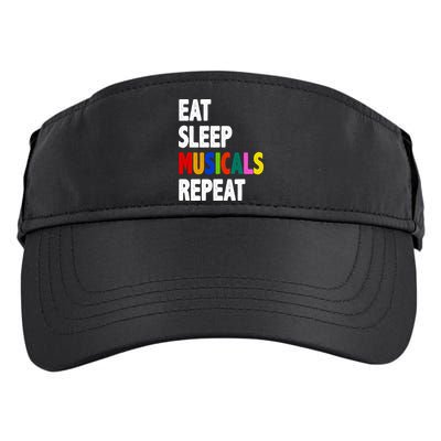 Eat Sleep Musicals Repeat Adult Drive Performance Visor