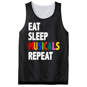 Eat Sleep Musicals Repeat Mesh Reversible Basketball Jersey Tank