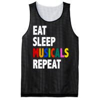 Eat Sleep Musicals Repeat Mesh Reversible Basketball Jersey Tank