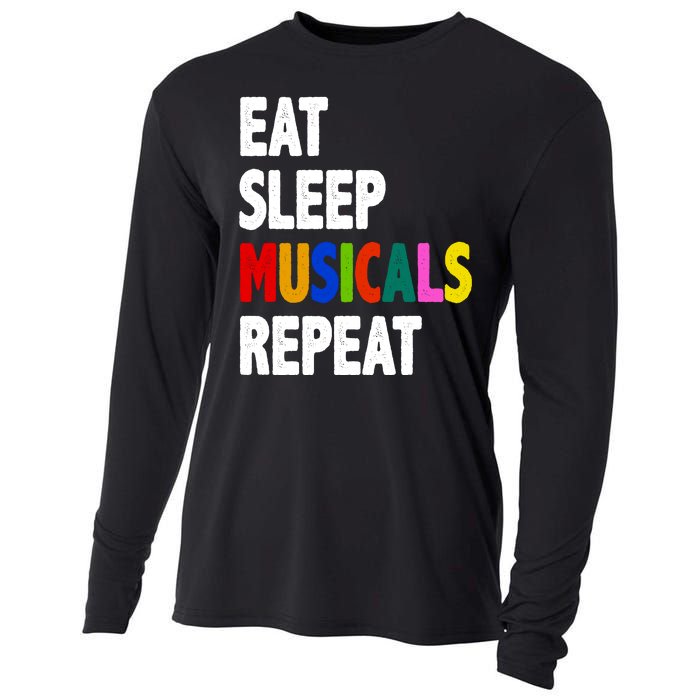 Eat Sleep Musicals Repeat Cooling Performance Long Sleeve Crew