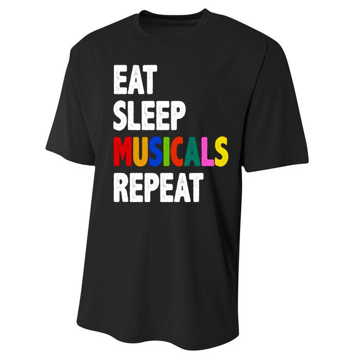 Eat Sleep Musicals Repeat Performance Sprint T-Shirt