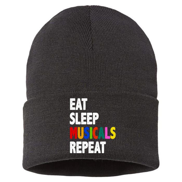 Eat Sleep Musicals Repeat Sustainable Knit Beanie