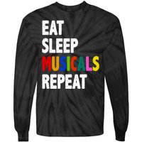 Eat Sleep Musicals Repeat Tie-Dye Long Sleeve Shirt