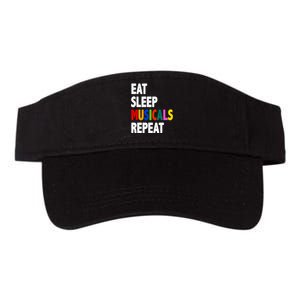 Eat Sleep Musicals Repeat Valucap Bio-Washed Visor