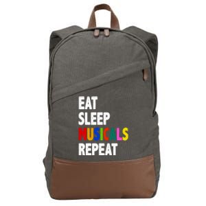 Eat Sleep Musicals Repeat Cotton Canvas Backpack