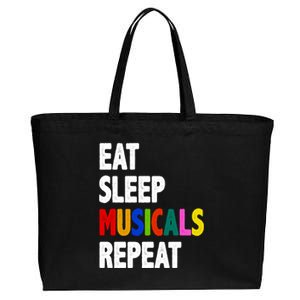 Eat Sleep Musicals Repeat Cotton Canvas Jumbo Tote