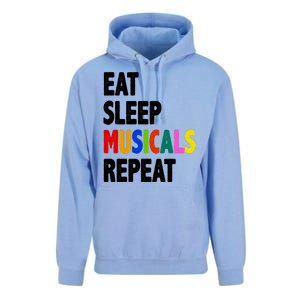 Eat Sleep Musicals Repeat Unisex Surf Hoodie