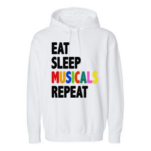 Eat Sleep Musicals Repeat Garment-Dyed Fleece Hoodie