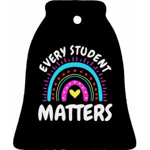 Every Student Matters Paraprofessional Pride Ceramic Bell Ornament