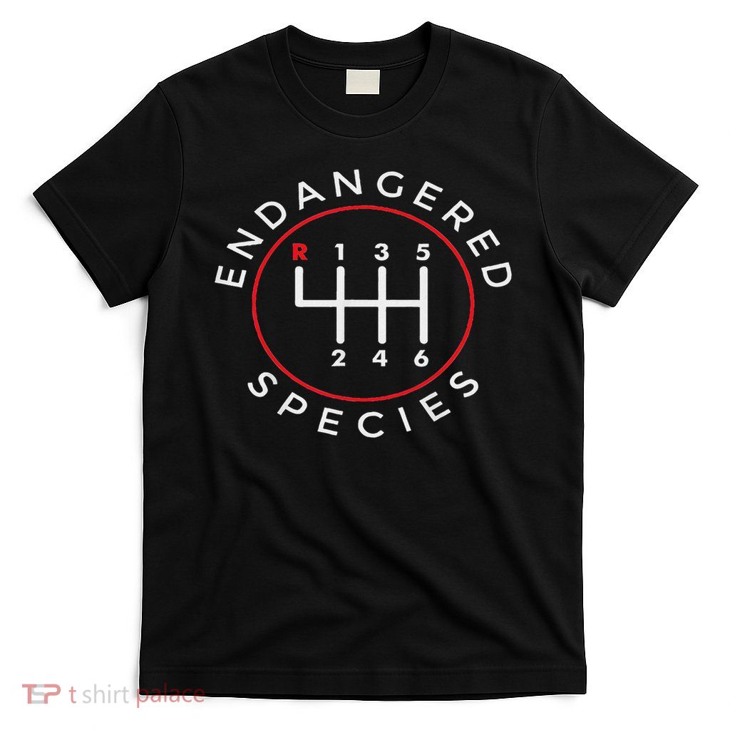 Endangered Species Manual Gearbox Stick Shift 6 Speed T-Shirt